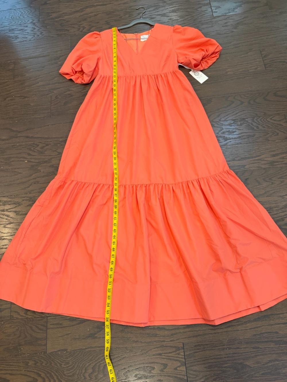 Tuckernuck Hyacinth House Coral Orange Taryn Maxi Dress Size Large NWT - Picture 5 of 8